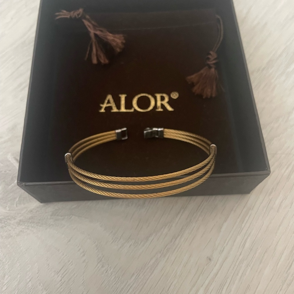 Alor Triple Cable gold women’s bracelet
